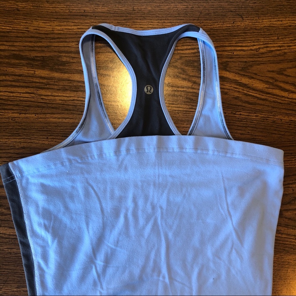 LuluLemon Tank, half blue half gray